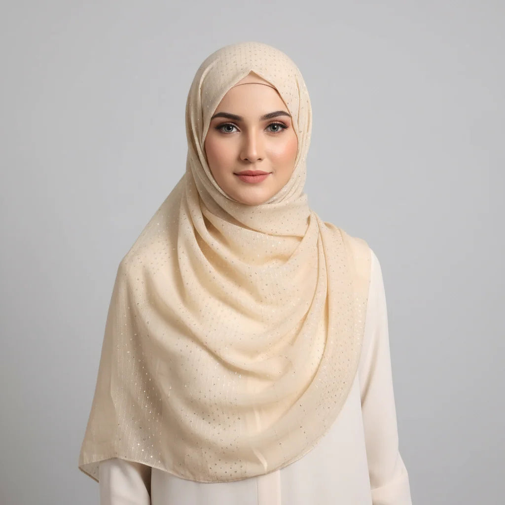 Cream Turkish Sitara Lawn